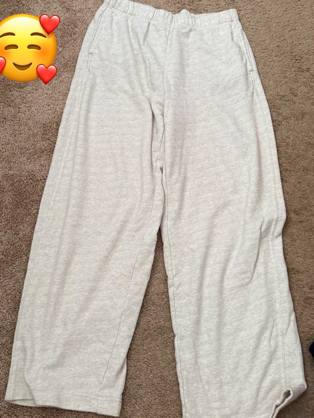 TNA Cream wide leg lounge pants
